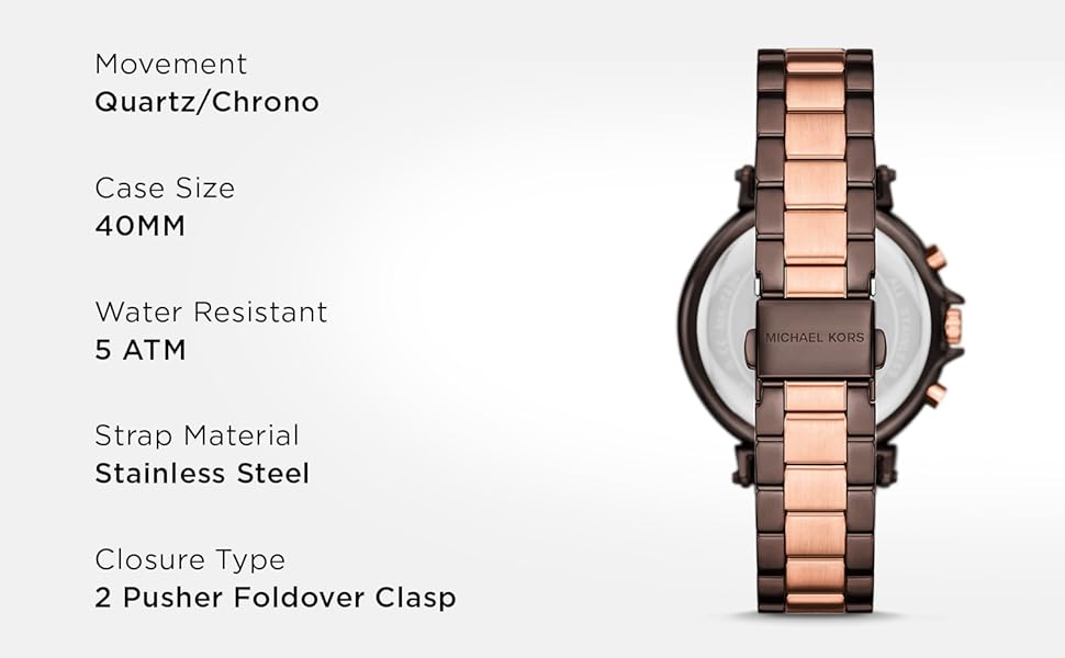 Michael Kors Maren Chronograph Brown Dial Two Tone Steel Strap Watch for Women - MK7496 Buy Now By Michael Kors