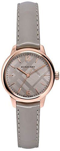 Burberry The Classic Quartz Grey Dial Grey Leather Strap Watch For Women - BU10119 Buy Now By Burberry