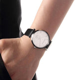 Emporio Armani Retro Analog Quartz Silver Dial Black Leather Strap Watch For Men - AR1674 Buy Now By Emporio Armani