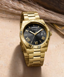 Guess Connoisseur Black Dial Gold Steel Strap Watch for Men - GW0265G3 Buy Now By Guess