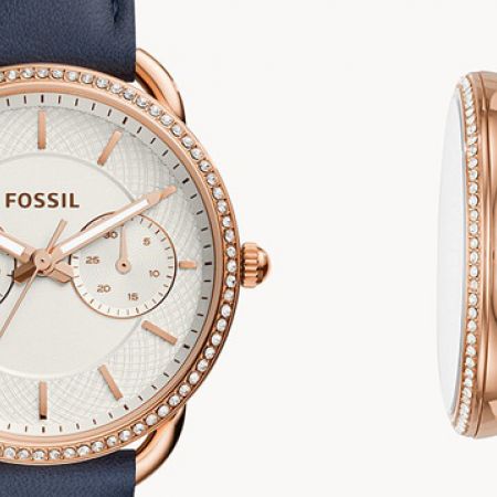 Fossil Tailor White Dial Blue Leather Strap Watch for Women - ES4394 Buy Now By Fossil