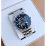 Fossil Forrester Automatic Skeleton Black Dial Silver Steel Strap Watch for Men - ME3180 Buy Now By Fossil