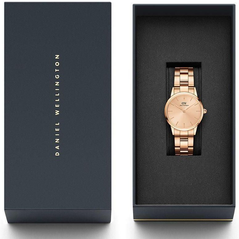 Daniel Wellington Iconic Link Unitone Rose Gold Dial Rose Gold Steel Strap Watch For Women - DW00100401 Buy Now By Daniel Wellington