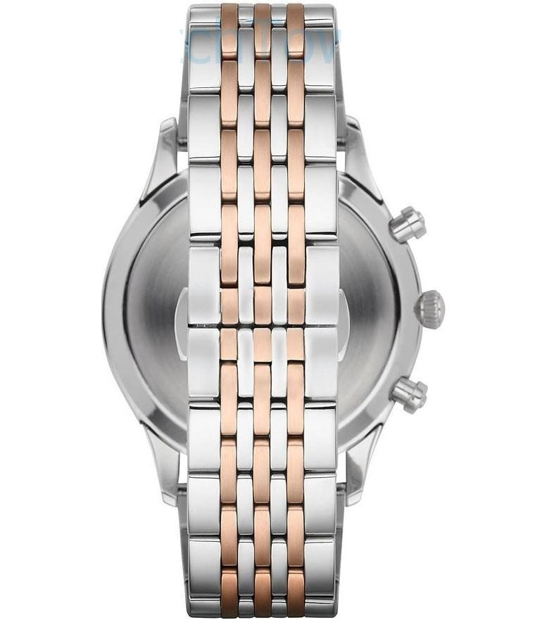 Emporio Armani Sportivo Chronograph Silver Dial Two Tone Steel Strap Watch For Men - AR5999 Buy Now By Emporio Armani