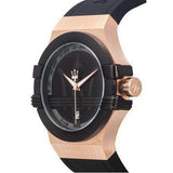 Maserati Potenza Black & Rose Gold Dial Black Rubber Strap Watch For Men - R8851108002 Buy Now By Maserati