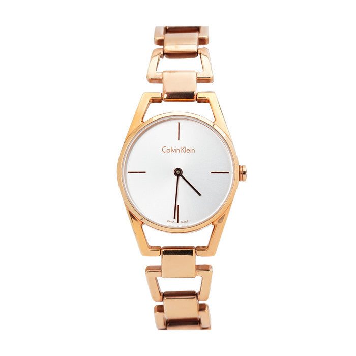 Calvin Klein Dainty White Dial Rose Gold Steel Strap Watch for Women - K7L23646 Buy Now By Calvin Klein