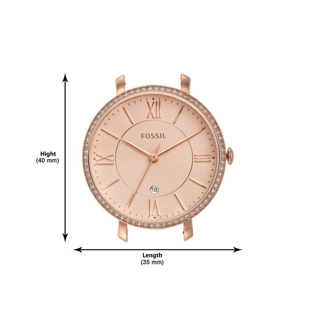Fossil Jacqueline Quartz Rose Gold Dial Rose Gold Mesh Strap Watch for Women - ES4628 Buy Now By Fossil