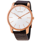Calvin Klein City White Dial Brown Leather Strap Watch for Men - K2G21629 Buy Now By Calvin Klein