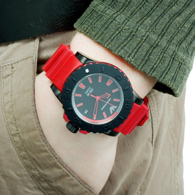 Emporio Armani Sportivo Quartz Black Dial Red Rubber Strap Watch For Men - AR6101 Buy Now By Emporio Armani