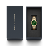 Daniel Wellington Iconic Link Emerald Green Dial Rose Gold Steel Strap Watch For Women - DW00100419 Buy Now By Daniel Wellington