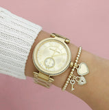 Michael Kors Skylar Gold Dial Gold Steel Strap Watch for Women - MK5867 Buy Now By Michael Kors