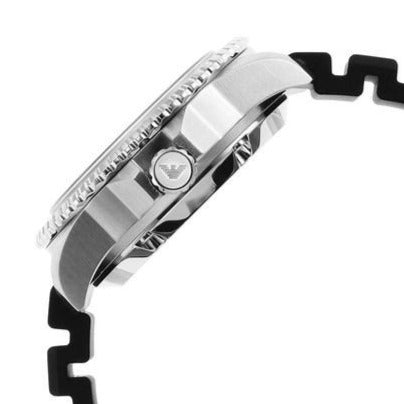 Emporio Armani Meccanico Automatic Black Dial Black Silicone Strap Watch For Men - AR60062 Buy Now By Emporio Armani