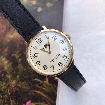 Coach Slim Easton White Dial Black Leather Strap Watch for Women - 14502683 Buy Now By Coach