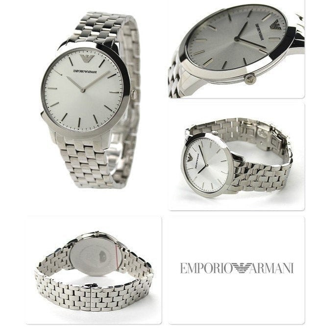 Emporio Armani Classic Quartz Silver Dial Silver Steel Strap Watch For Men - AR1745 Buy Now By Emporio Armani