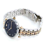 Emporio Armani Gianni T Bar Crystal Blue Dial Two Tone Steel Strap Watch For Women - AR11092 Buy Now By Emporio Armani