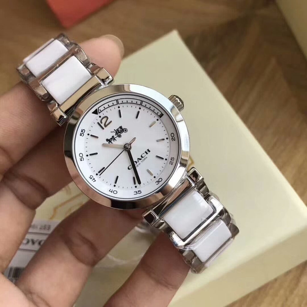 Coach Sport White Dial Two Tone Steel Strap Watch for Women - 14502463 Buy Now By Coach