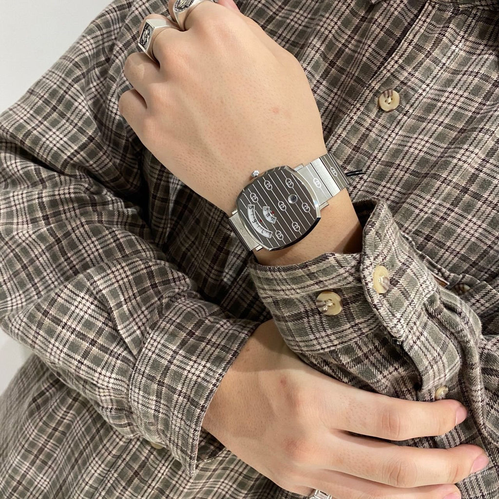 Gucci Grip Quartz Silver Dial Silver Steel Strap Watch For Women - YA157410 Buy Now By Gucci