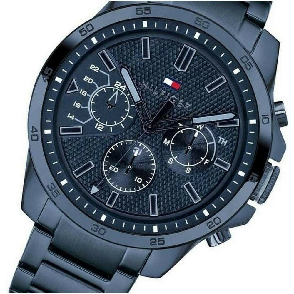 Tommy Hilfiger Decker Chronograph Blue Dial Blue Steel Strap Watch for Men - 1791560 Buy Now By Tommy Hilfiger