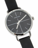 Calvin Klein Even Black Dial Black Leather Strap Watch for Women - K7B231CZ Buy Now By Calvin Klein