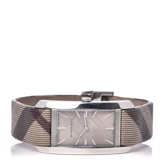 Burberry Nova Check Silver Dial Two Tone Leather Strap Watch For Women - BU9404 Buy Now By Burberry