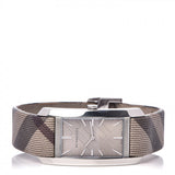Burberry Nova Check Silver Dial Two Tone Leather Strap Watch For Women - BU9404 Buy Now By Burberry