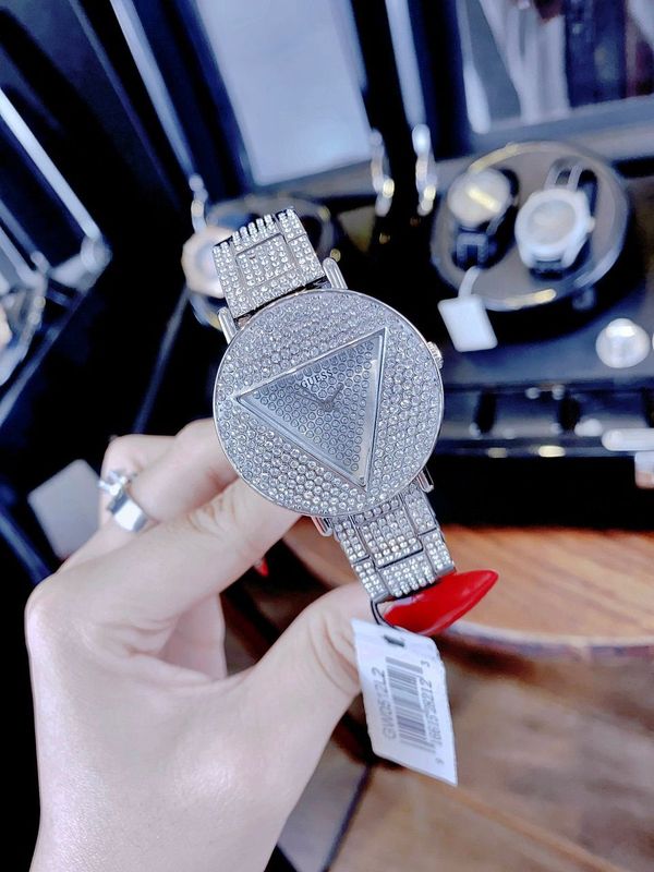 Guess Trend Diamonds Silver Dial Silver Steel Strap Watch for Women - GW0512L1 Buy Now By Guess