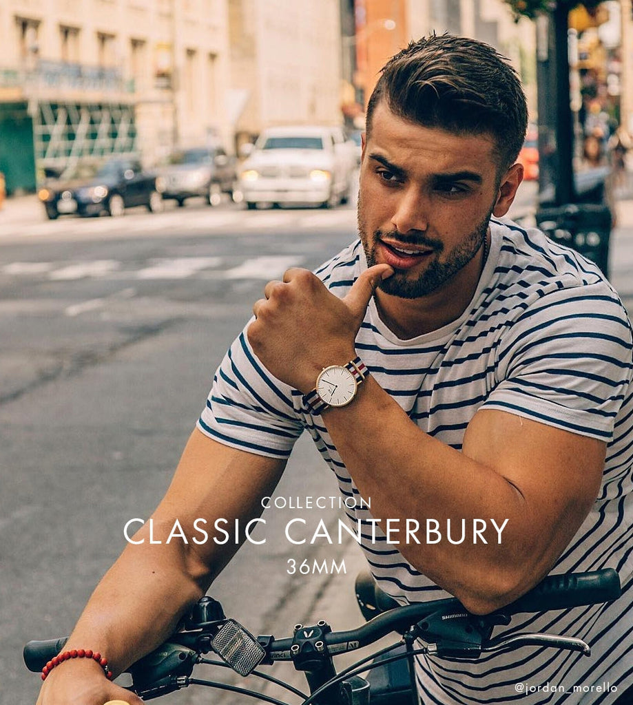 Daniel Wellington Classic Canterbury White Dial Two Tone NATO Strap Watch For Women - DW00100030 Buy Now By Daniel Wellington