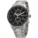 Hugo Boss Rafale Chronograph Black Dial Silver Steel Strap Watch for Men - 1513509 Buy Now By Hugo Boss