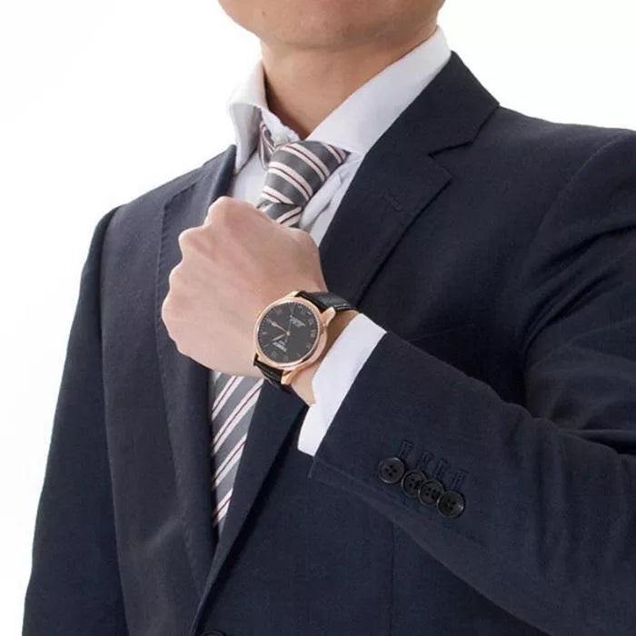 Tissot Le Locle Powermatic 80 Black Dial Black Leather Strap Watch For Men - T006.407.36.053.00 Buy Now By Tissot