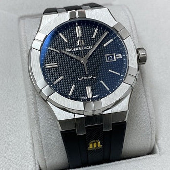 Maurice Lacroix Aikon Automatic Black Dial Black Rubber Strap Watch For Men - AI6008-SS000-330-2 Buy Now By Maurice Lacroix