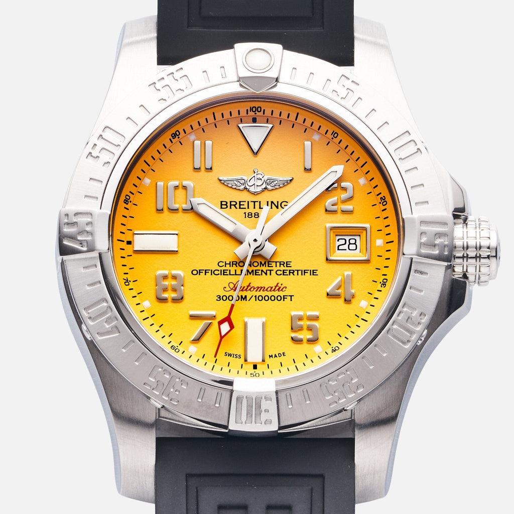 Breitling Avenger II Seawolf Yellow Dial Mens Watch - A1733110/I519/153S Buy Now By Breitling