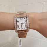 Michael Kors Emery Three-Hand Crystals Silver Dial Rose Gold Steel Strap Watch for Women - MK4644 Buy Now By Michael Kors