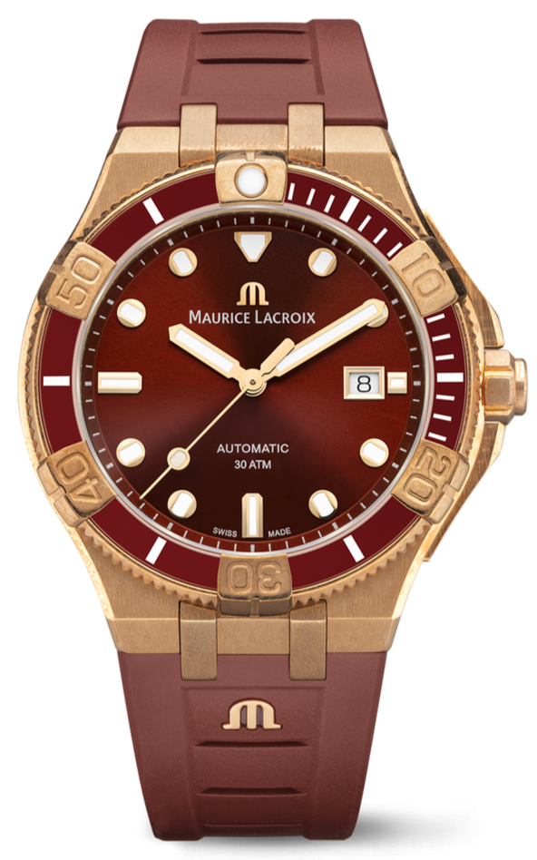Maurice Lacroix Aikon Venturer Asia Special Edition Red Dial Red Rubber Strap Watch For Men - AI6058-BRZ6B-530-6 Buy Now By Maurice Lacroix
