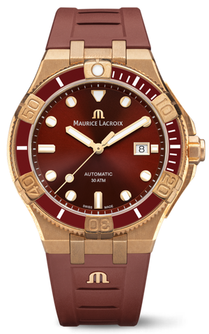 Maurice Lacroix Aikon Venturer Asia Special Edition Red Dial Red Rubber Strap Watch For Men - AI6058-BRZ6B-530-6 Buy Now By Maurice Lacroix