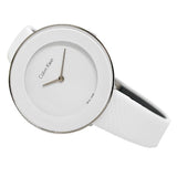 Calvin Klein Chic White Dial White Leather Strap Watch for Women - K7N23TK2 Buy Now By Calvin Klein