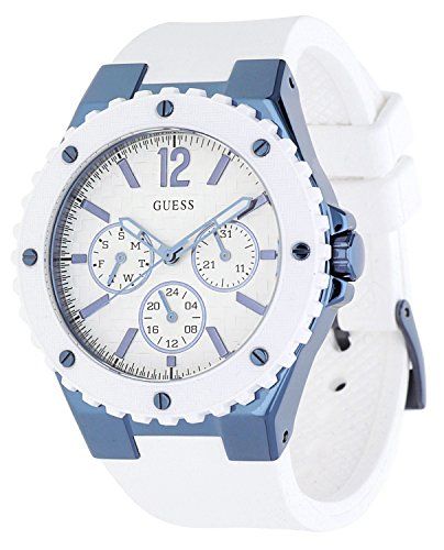 Guess Overdrive Chronograph White Dial White Rubber Strap Watch for Women - W0149L6 Buy Now By Guess