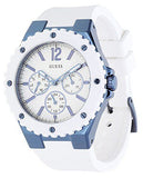 Guess Overdrive Chronograph White Dial White Rubber Strap Watch for Women - W0149L6 Buy Now By Guess
