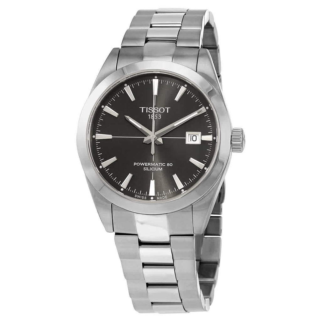 Tissot Gentleman Powermatic 80 Silicium Black Dial Silver Steel Strap Watch For Men - T127.407.11.061.01 Buy Now By Tissot