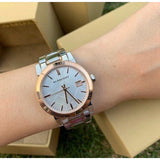 Burberry The City White Dial Two Tone Steel Strap Watch for Women - BU9105 Buy Now By Burberry
