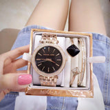 Michael Kors Darci Black Dial Rose Gold Steel Strap Watch for Women - MK3402 Buy Now By Michael Kors