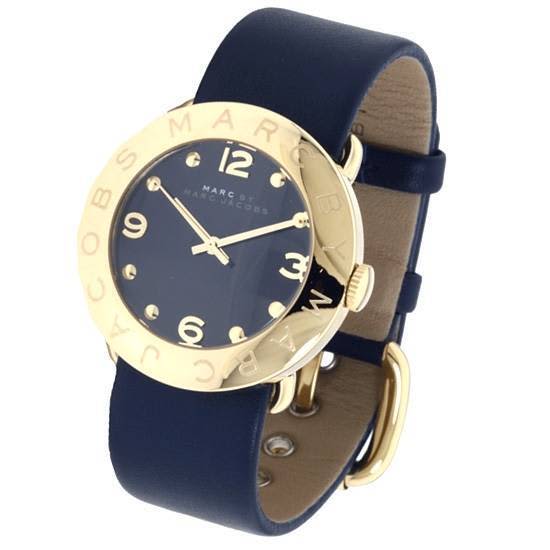 Marc Jacobs Blade Blue Dial Blue Leather Strap Watch for Women - MBM1224 Buy Now By Marc Jacobs
