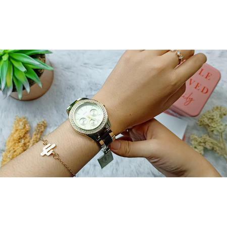 Fossil Stella Multifunction Gold Dial Two Tone Steel Strap Watch for Women - ES4756 Buy Now By Fossil