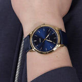 Fossil The Minimalist 3H Analog Blue Dial Blue Leather Strap Watch for Men - FS5789 Buy Now By Fossil