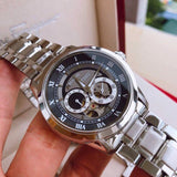 Bulova BVA Dual Aperture Black Dial Silver Steel Strap Watch for Men - 96A119 Buy Now By Bulova