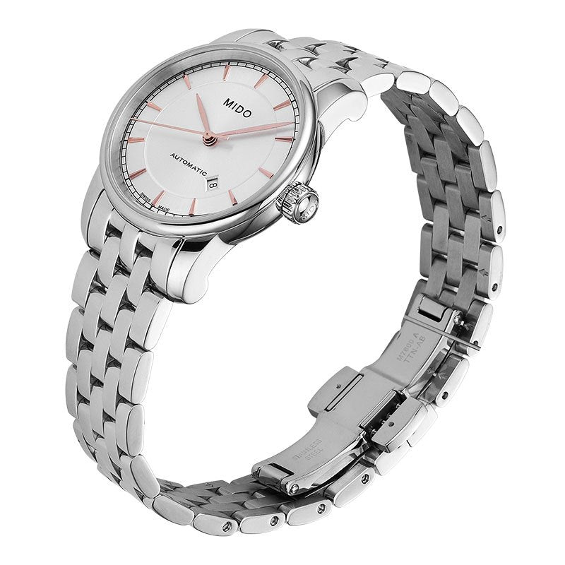 Mido Baroncelli III Automatic Silver Dial Silver Steel Strap Watch For Women - M7600.4.10.1 Buy Now By Mido