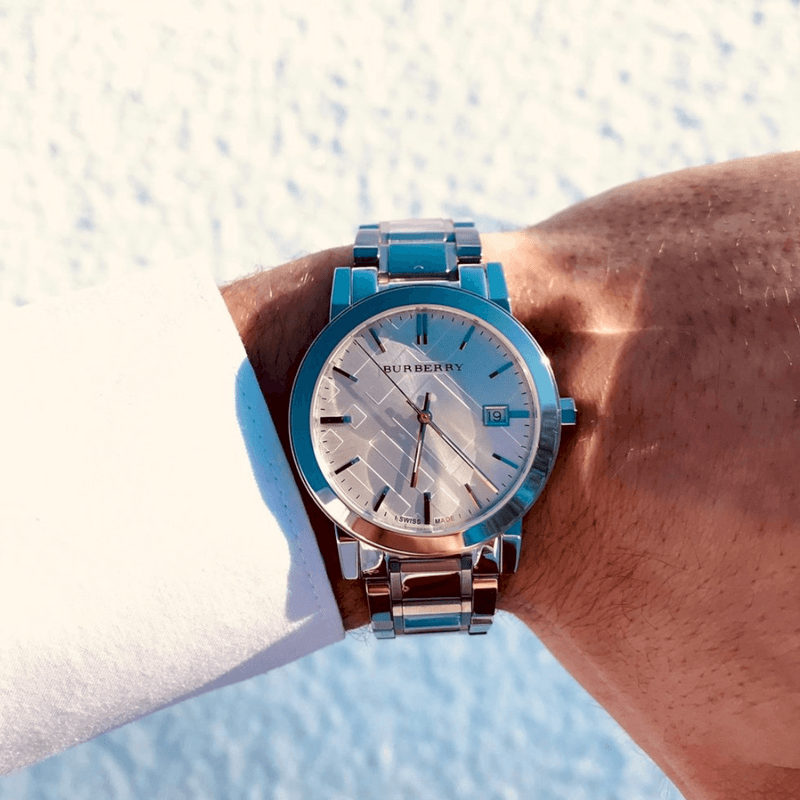Burberry The City Silver Dial Silver Steel Strap Watch for Women - BU9000 Buy Now By Burberry