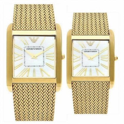 Emporio Armani Super Slim Quartz White DIal Gold Mesh Bracelet Watch For Women - AR2017 Buy Now By Emporio Armani