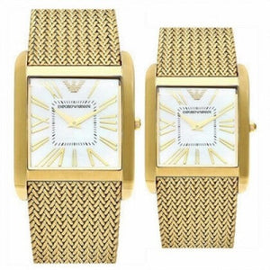 Emporio Armani Super Slim Quartz White DIal Gold Mesh Bracelet Watch For Women - AR2017 Buy Now By Emporio Armani