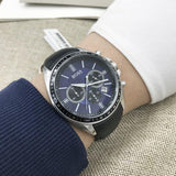 Hugo Boss Driver Sport Chronograph Blue Dial Black Leather Strap Watch for Men - 1513077 Buy Now By Hugo Boss