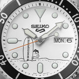 Seiko 5 Sports x Peanuts Surfboard Snoopy Limited Edition White Dial Two Tone NATO Strap Watch For Men - SRPK25K1 Buy Now By Seiko